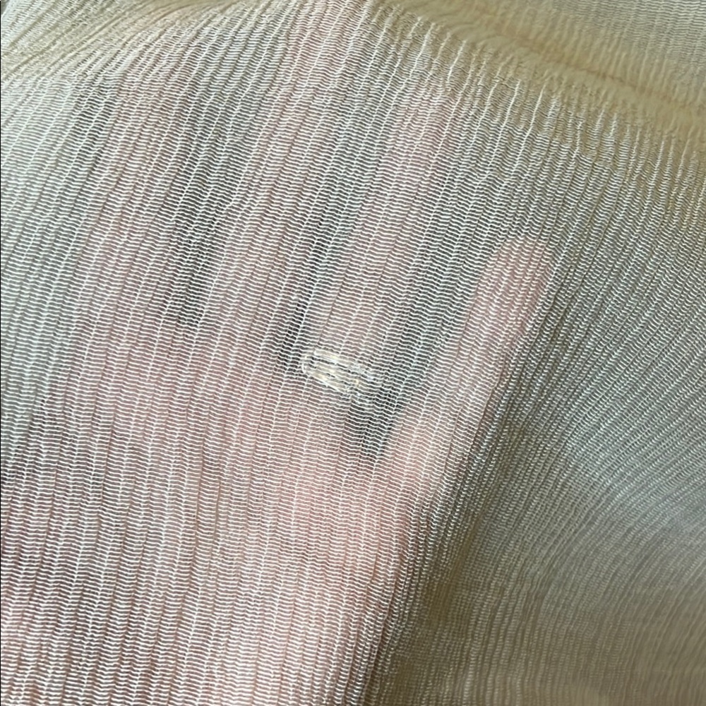 Zara Cream Long Sleeve Sheer Top - Picture 11 of 12